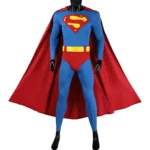 clark kent cosplay costume jumpsuit cloak halloween carnival party suit for male man