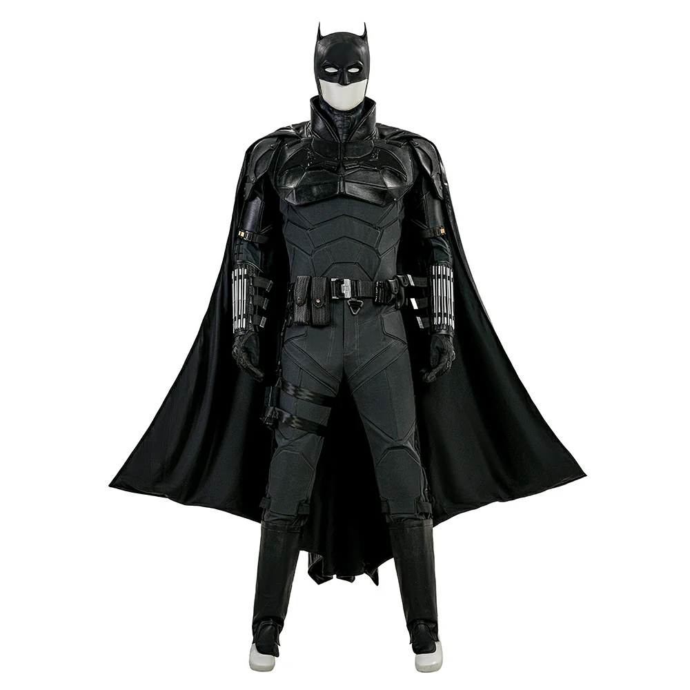 Batman Cosplay 2022 The Batman Robert Pattinson Cosplay Suit Complete Dark Knight Costume with Helmet Cape