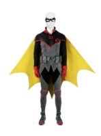 Damian Wayne Robin cosplay costume front view with cape and mask