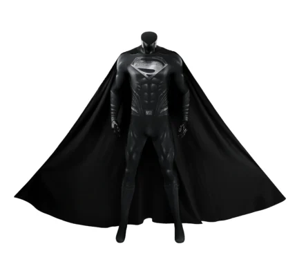 Black Superheros Cosplay Costume Men Black Suit