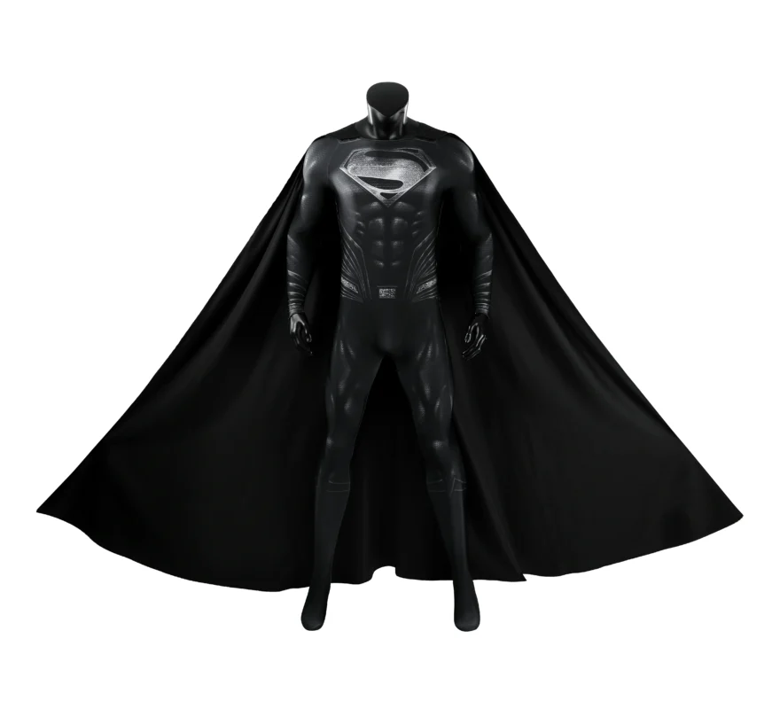 Black Superheros Cosplay Costume Men Black Suit