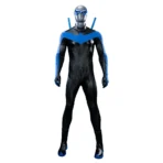 Nightwing cosplay costume displayed on mannequin front view