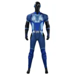 The Boys A-Train cosplay costume front view full body blue speedster suit with silver accents