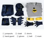 Bat 1966 Bruce Cosplay Costume Suit