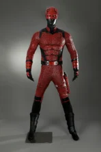 Daredevil Born Again Matt Murdock cosplay costume full set front view with mask and jumpsuit for men