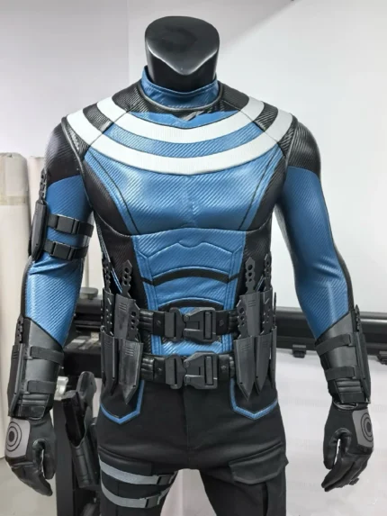Daredevil Season 3 Bullseye cosplay costume full set front view with tactical armor and target logo