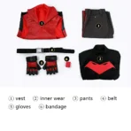 Red Hood Cosplay Costume Halloween Carnival Party Suit - Image 35