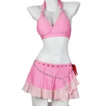 Aerith Gainsborough swimsuit cosplay Final Fantasy VII Rebirth Costa del Sol beach costume