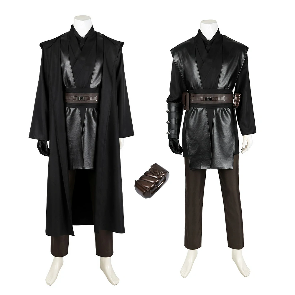 Anakin Skywalker Cosplay Costume (8) Star Wars Episode II Anakin Skywalker cosplay costume full set, adult Halloween Jedi suit for cosplay party