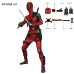 Screen accurate Deadpool Wade Wilson cosplay costume jumpsuit outfit, full movie replica suit