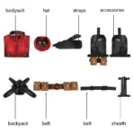 Deadpool Wade Wilson Cosplay Costume Jumpsuit Outfit - Image 49