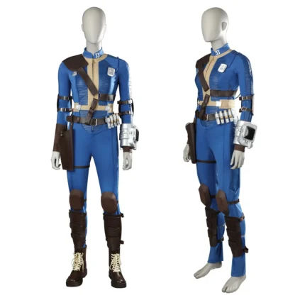 Lucy Vault 33 full cosplay costume Fallout TV series vault dweller blue jumpsuit