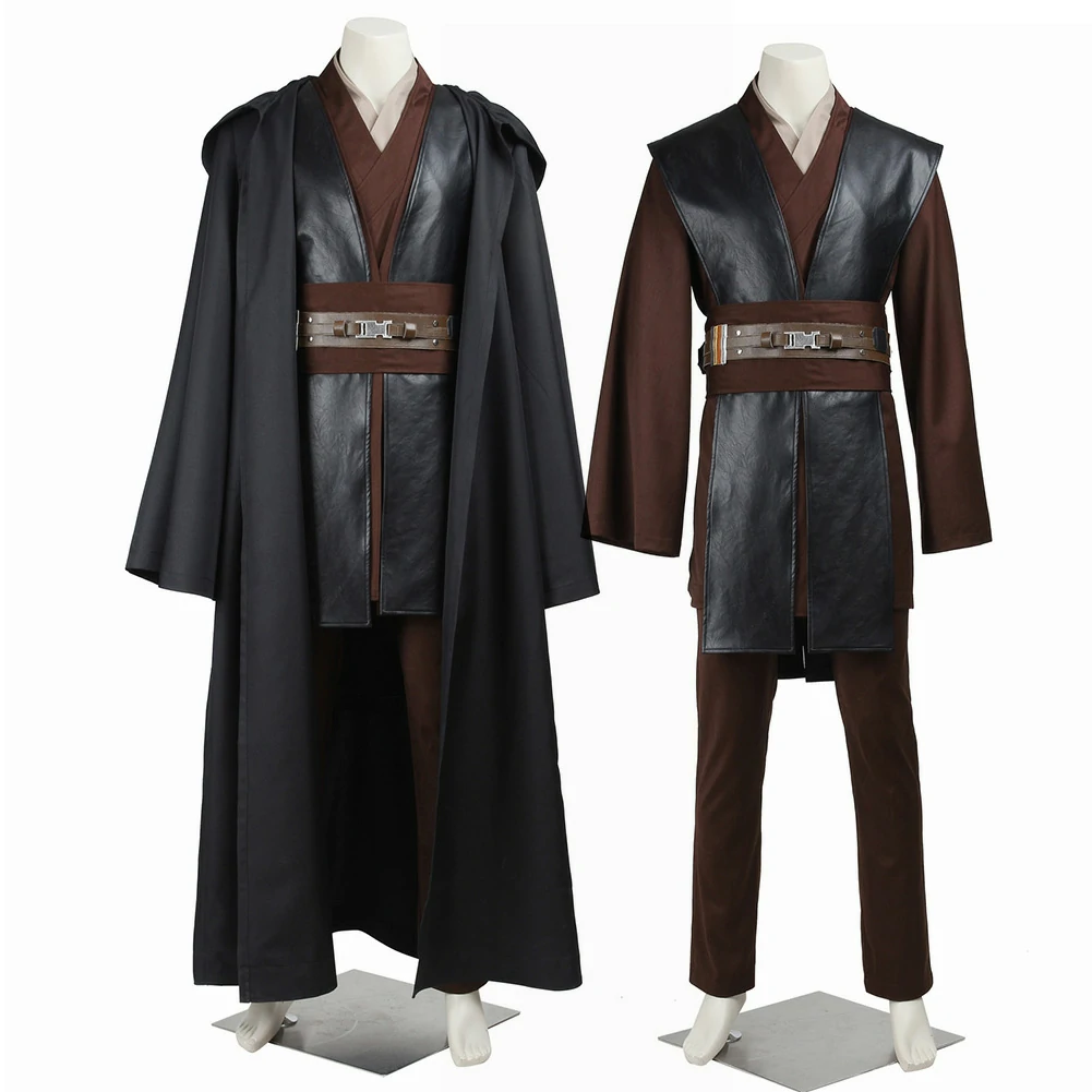 Jedi Knight Anakin Skywalker Costume (8) Jedi Anakin Skywalker Cosplay Costume Star Wars Full Jedi Suit Movie Replica Outfit
