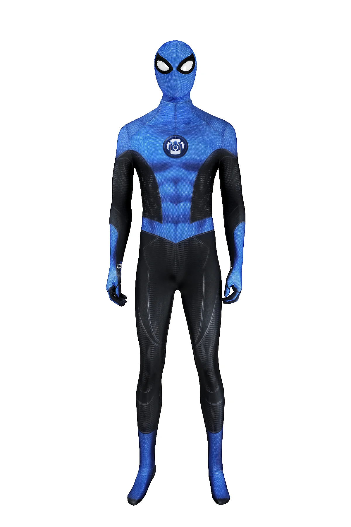 Spider-Man 2 New Blue Suit (1) Spider‑Man 2 New Blue Suit full cosplay costume for Halloween