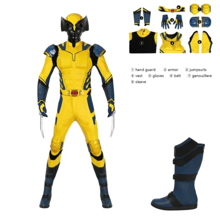 Screen accurate Deadpool 3 Wolverine cosplay costume outfit, full set movie replica suit