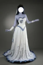 Corpse Bride Emily Gothic Wedding Dress Costume for Women - Halloween Cosplay