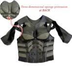 Batman Bruce Wayne Vest Armor Cosplay Costume - Features a tactical black vest design with detailed armor plating, perfect for Batman cosplay.